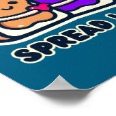 Spread Love Peanut Butter And Jelly Valentine Desi Poster (Ecke)