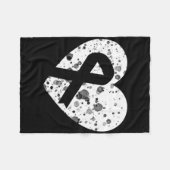 Spread Love With Graphic Heart And Ribbon Cancer Fleecedecke (Vorderseite (Horizontal))