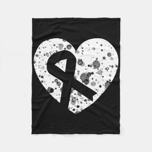 Spread Love With Graphic Heart And Ribbon Cancer Fleecedecke (Vorderseite)