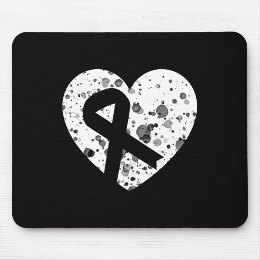 Spread Love With Graphic Heart And Ribbon Cancer Mousepad (Vorne)