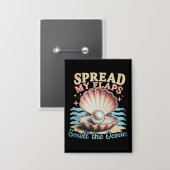 Spread My Flaps Smell The Ocean Funny Embarrassing Button (Vorderseite/Rückseite)