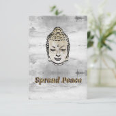Spread Peace Buddha Dankeskarte (Stehend Vorderseite)