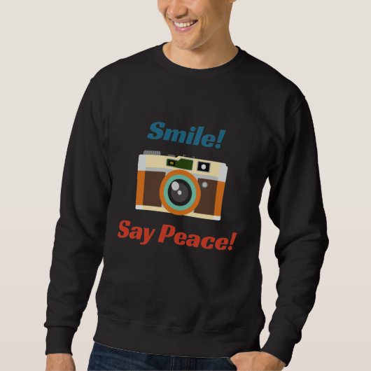 Spread Peace nicht Angst alte Kamera Sweatshirt (Vorderseite)