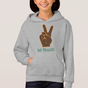 Spread Peace Not Fee Hand Schild Kinder Mädchen Ho Hoodie
