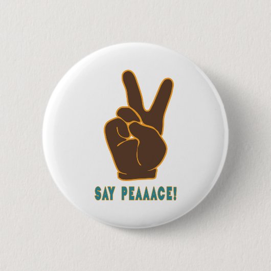 Spread Peace Not Fee Hand Sign Button (Vorderseite)