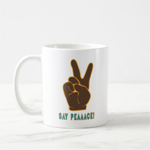 Spread Peace Not Fee Hand Sign Kaffeetasse