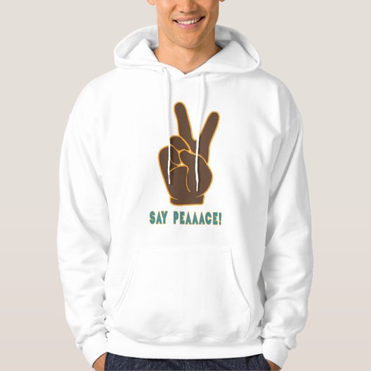 Spread Peace not Furcht Hand Herren Hoodies (Vorderseite)