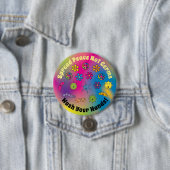 Spread Peace Not Germs Cute Cartoon Germs Button (Beispiel)
