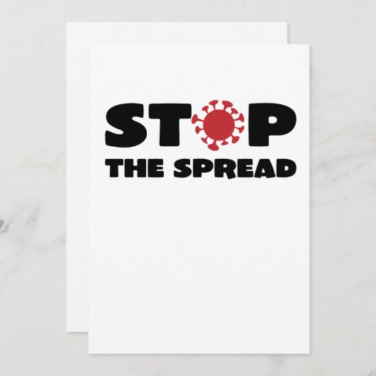 Spread stoppen feiertagskarte (Vorne/Hinten)