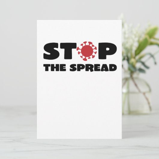 Spread stoppen feiertagskarte (Stehend Vorderseite)