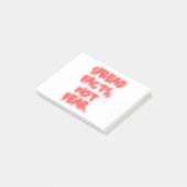 Spread Tatsachen, nicht Angst Neonzeichen transpar Post-it Klebezettel (angewinkelt)