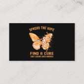 Spread The Hope Find A Cure Kidney Leukemia Cancer Visitenkarte (Rückseite)