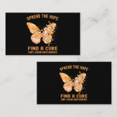 Spread The Hope Find A Cure Kidney Leukemia Cancer Visitenkarte (Vorne/Hinten)