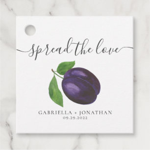 Spread the Liebe Plum Jam Favor Tags Geschenkanhänger