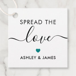 Spread the Liebe Tag, Wedding Gift Tag, Aquamarin Geschenkanhänger