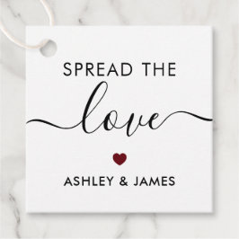 Spread the Liebe Tag, Wedding Gift Tag, Burgund Geschenkanhänger