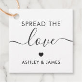 Spread the Liebe Tag, Wedding Gift Tag, Kraft Geschenkanhänger (Vorderseite)