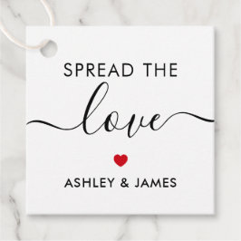 Spread the Liebe Tag, Wedding Gift Tag, Rot Geschenkanhänger
