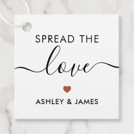 Spread the Liebe Tag, Wedding Gift Tag, Terracotta Geschenkanhänger