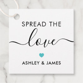 Spread the Liebe Tag, Wedding Gift Tag, Türkis Geschenkanhänger