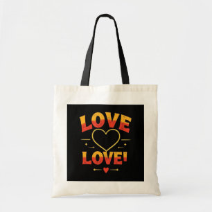 Spread the Liebe Tote Bag - Heartfelt Design für d Tragetasche