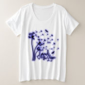 Spread The Love Dandelions and Dragonflies Große Größe T-Shirt (Design vorne)