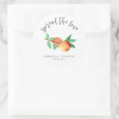 Spread The Love Peach Jam Wedding Favor Runder Aufkleber (Tasche)