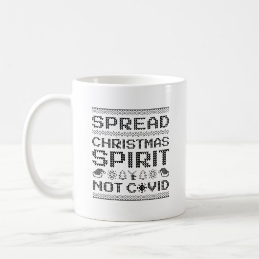Spread Weihnachtsgeist nicht bedeckt Kaffeetasse (Links)
