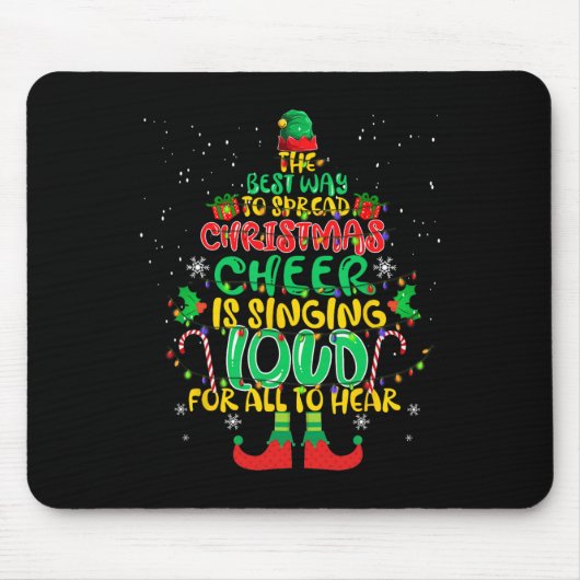 Spread Weihnachtsjubiläum singt laut Weihnachten E Mousepad (Vorne)