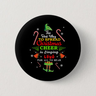 Spread Weihnachtsmann singt laut Xmas Elf Pa Button