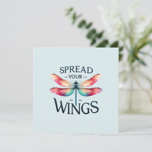 Spread Your Wings - Artistic Dragonfly (Stehend Vorderseite)