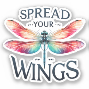Spread Your Wings - Artistic Dragonfly Aufkleber