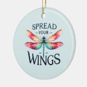 Spread Your Wings - Artistic Dragonfly Keramik Ornament (Links)