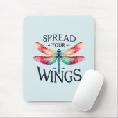 Spread Your Wings - Artistic Dragonfly Mousepad (Mit Mouse)