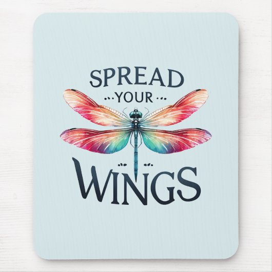 Spread Your Wings - Artistic Dragonfly Mousepad (Vorne)