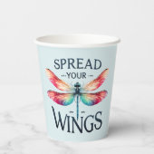 Spread Your Wings - Artistic Dragonfly Pappbecher (Rückseite)