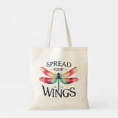 Spread Your Wings - Artistic Dragonfly Tragetasche (Rückseite)
