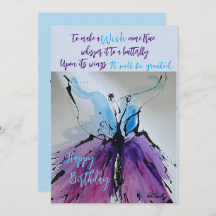 Spread your Wings card Mitteilungskarte