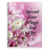 Spread your Wings Fly Spiral Foto Notebook Flora Notizblock (Vorderseite)
