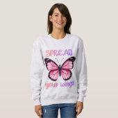 Spread Your Wings – Inspirational Butterfly  Sweatshirt (Vorne ganz)