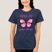 Spread Your Wings – Inspirational Butterfly  Tri-Blend Shirt (Vorderseite)