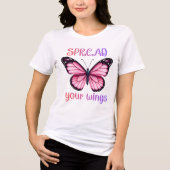 Spread Your Wings – Inspirational Butterfly Tri-Blend Shirt (Vorderseite)