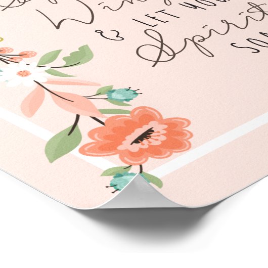 Spread Your Wings Lass Your Spirit Soar Hummingbir Poster (Ecke)