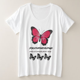 Spread your Wings - Schmetterling Inspiriert Desig Große Größe T-Shirt
