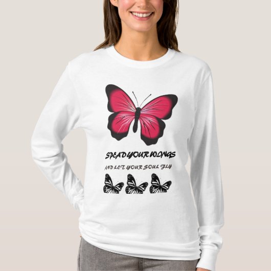 Spread your Wings - Schmetterling Inspiriert Desig T-Shirt (Vorderseite)