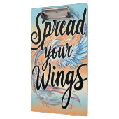 "Spread Your Wings - Spiral Notebook Design" Klemmbrett (Links)