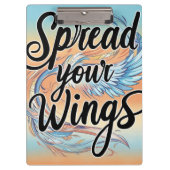 "Spread Your Wings - Spiral Notebook Design" Klemmbrett (Vorderseite)