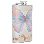 Spread Your Wings Vinyl 🦋Wrapped Flask remains th Flachmann (Rechts)