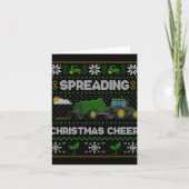 Spreading Christmas Cheer Farming Tractor Ugly Swe Karte (Vorderseite)
