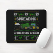 Spreading Christmas Cheer Farming Tractor Ugly Swe Mousepad (Mit Mouse)